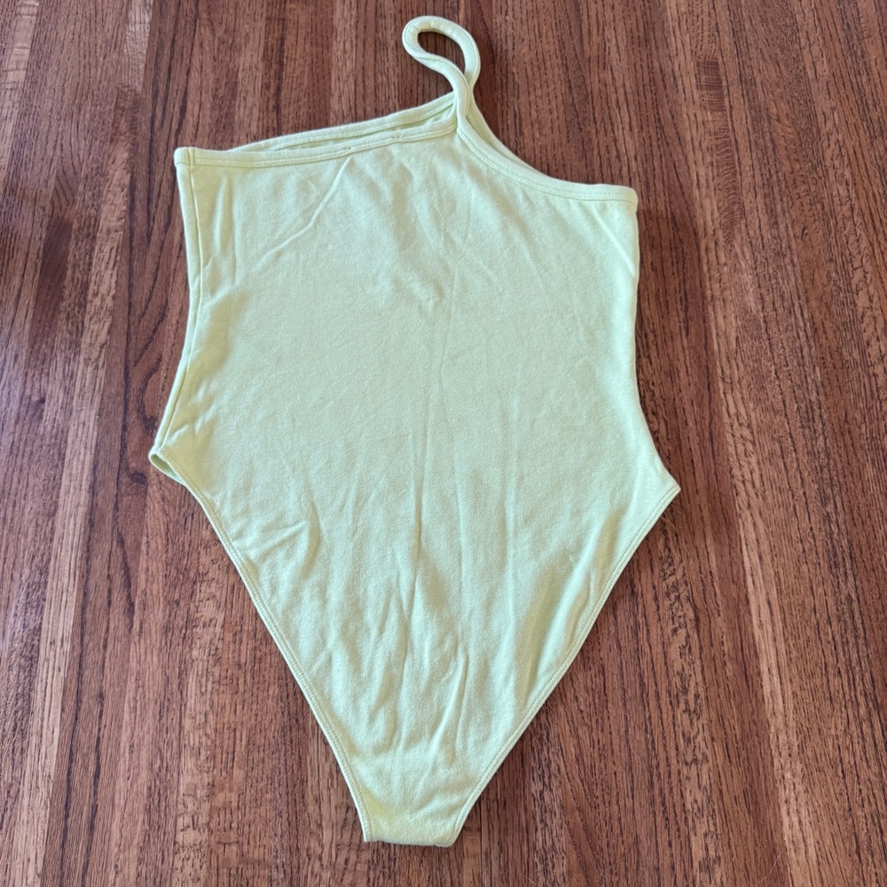 Topshop One Shoulder Bodysuit - Neon - Size 8-10